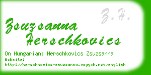 zsuzsanna herschkovics business card